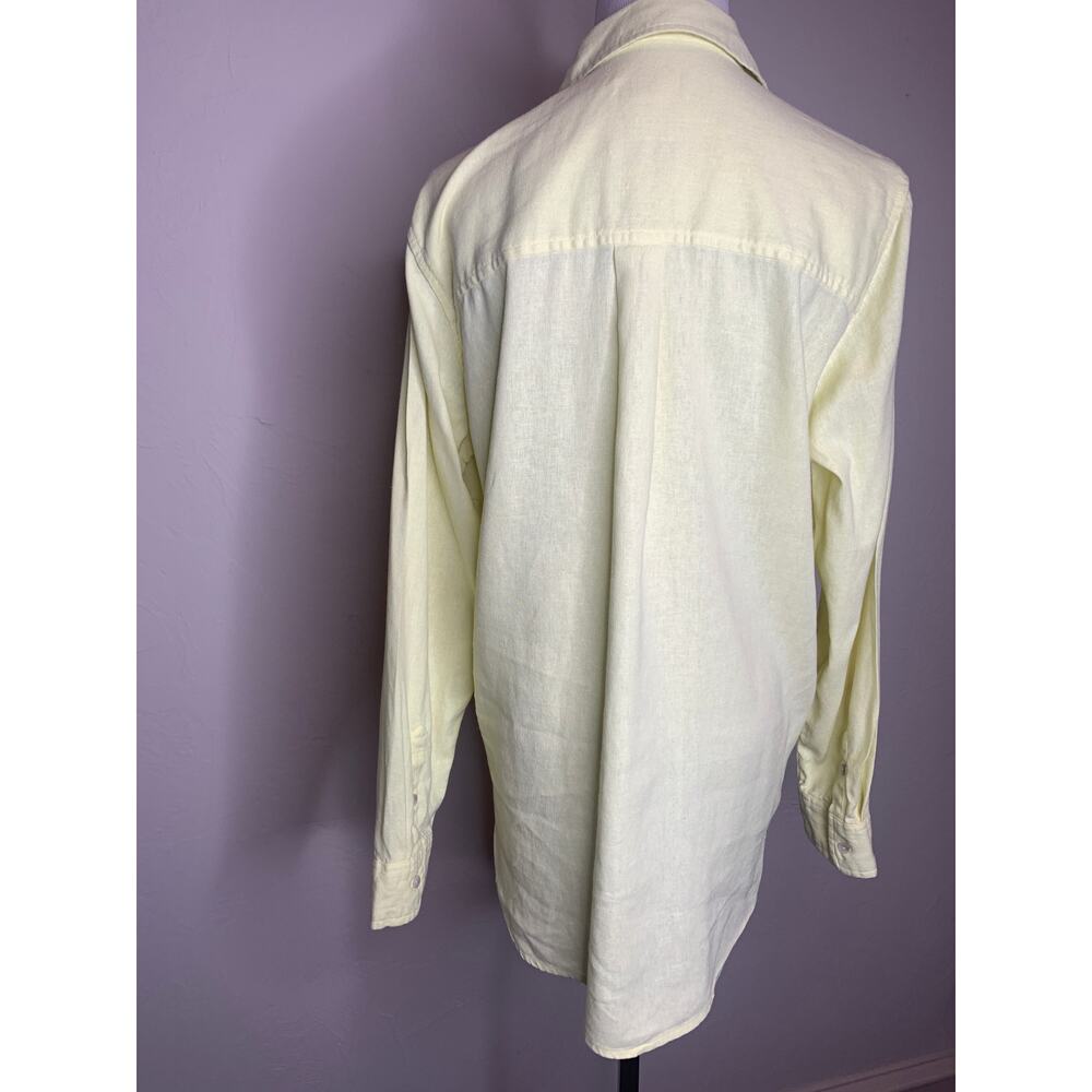 Universal Threads Yellow Linen Blend Button Up Sh… - image 2